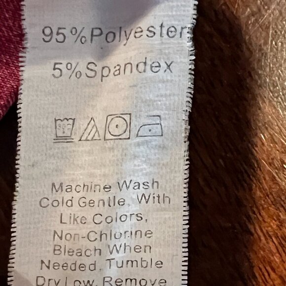 Women's‎ Satin Pajamas Set Maroon Romantic Floral Long Sleeve Size Medium (READ) - Picture 4 of 14